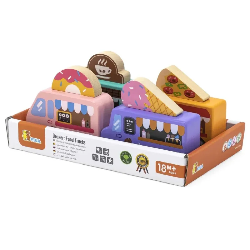 Wooden kitchen sets for pretend play​ Dessert Food Trucks