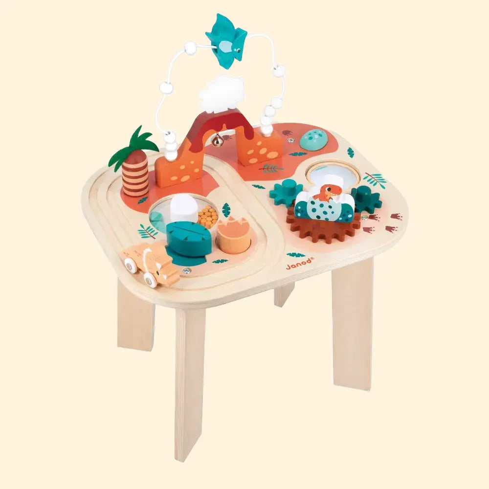 Sustainable wooden toys made from recycled wood​ Dinosaur Activity Table