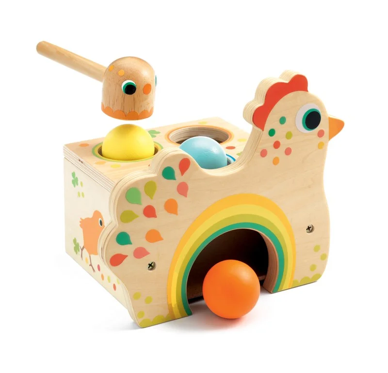 Wooden rocking horses for classic playtime​ Djeco - Tapatou Chicken