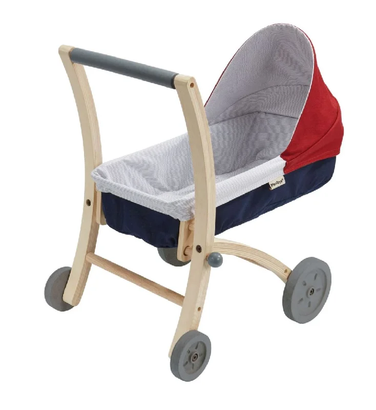 Wooden toy trucks for transportation play​ Doll Stroller- Plan Toys