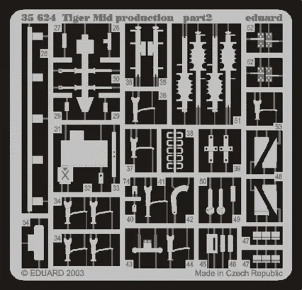 Ski resort model toys for winter - sports enthusiasts​ Eduard 1/35 Photoetch Tiger I Mid. Production for Tamiya - 35624