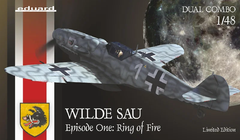 Science - museum model toys for educational exhibits​ Eduard Kit 1/48 scale Bf 109G-5/6 WILDE SAU - RING of FIRE - 11140 Dual Combo
