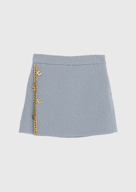 Dollhouse model toys with detailed furniture for imaginative play​ Elisabetta Franchi Mini Blue Skirt