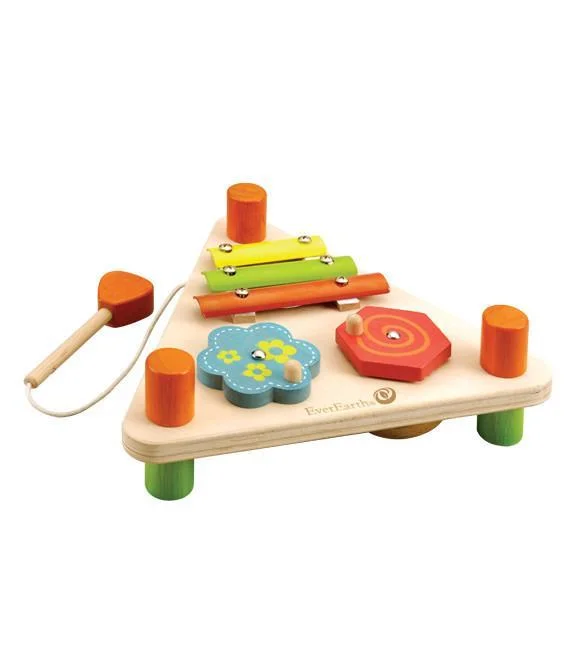 Wooden whistles for outdoor games​ EverEarth - Flip Over Triangle Musical Set