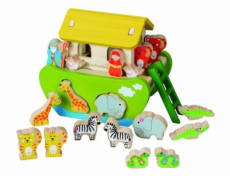 Wooden play police stations for law - enforcement play​ EverEarth - Noah's Ark Shape Sorter