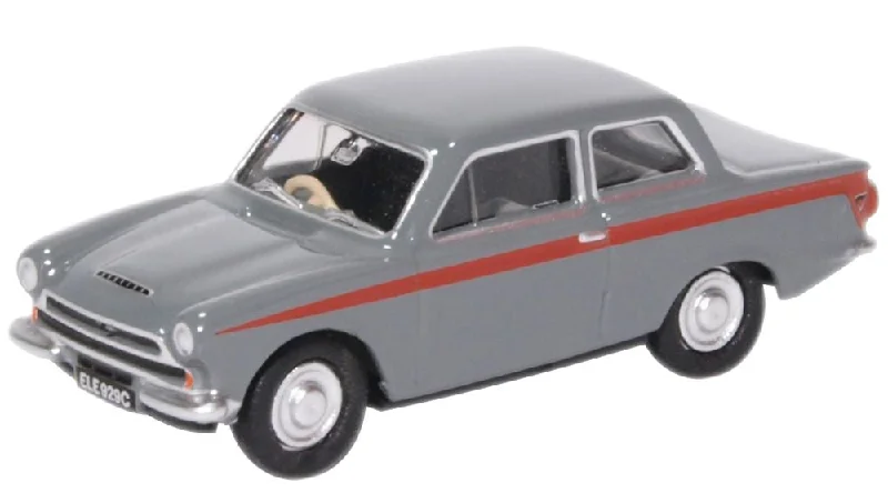 Model train sets with realistic features​ Oxford Diecast Ford Cortina MKI Lombard Grey/Red