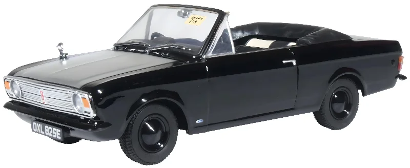 Fuel - efficient trucks for freight transportation​ Oxford Diecast Ford Cortina MKII Crayford Convertible Black and White