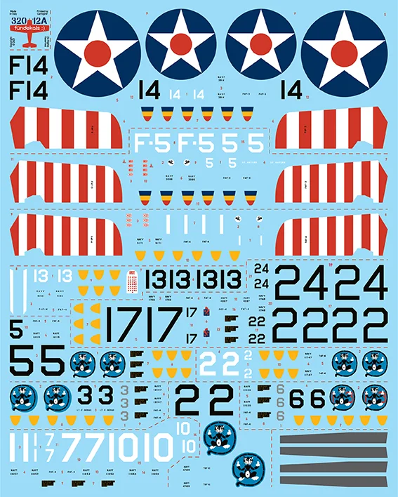 Train - depot model toys for railroad - maintenance play​ Fundekals 1/32 decals for Grumman F4F Wildcats - FUN32012