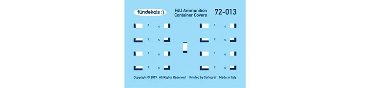 Fairy - tale - themed model toys like Cinderella's castle​ Fundekals 1/72 scale Corsairs F4U Ammo Box Covers - FUN72013