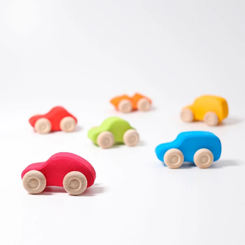 Wooden chess sets for strategic play​ Grimm's Cars Coloured 6 Pieces