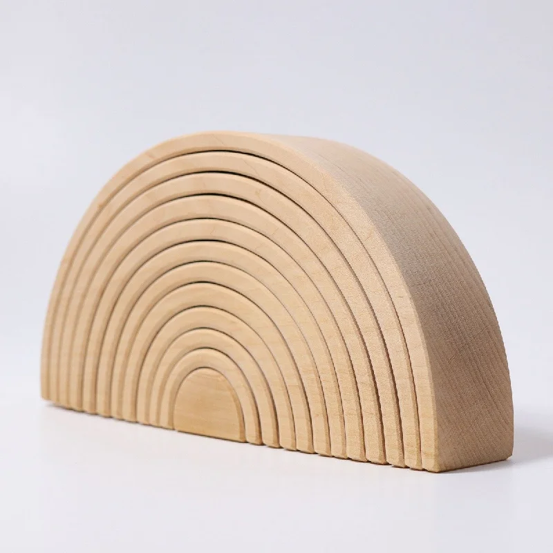 Wooden play police stations for law - enforcement play​ Grimm's Rainbow Natural Tunnel Large 12 Pieces