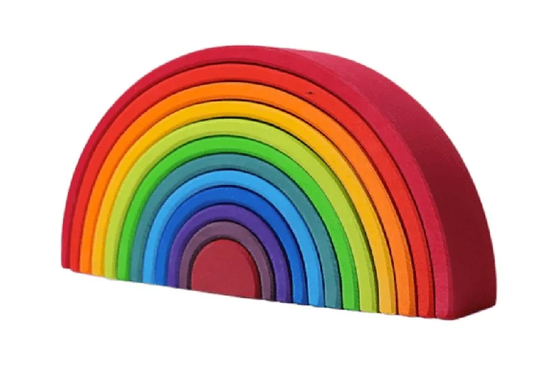 Wooden yo - yos for classic play​ Grimm's Large Rainbow - 12 pcs