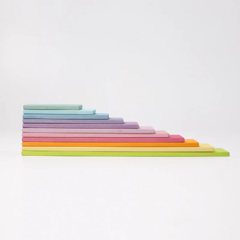 Wooden puppet sets for storytelling​ Grimm's Building Boards Pastel