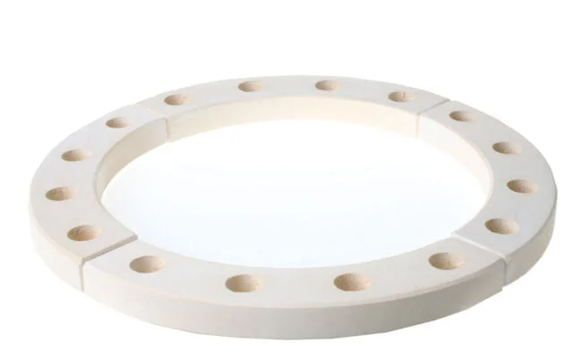 Wooden musical instruments for kids' music exploration​ Grimm's Spiel and Holz - Large Birthday Ring White