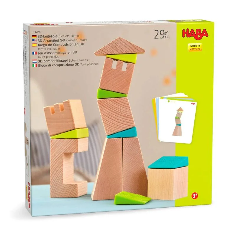Wooden tool sets for pretend carpentry​ Crooked Towers Wooden Blocks