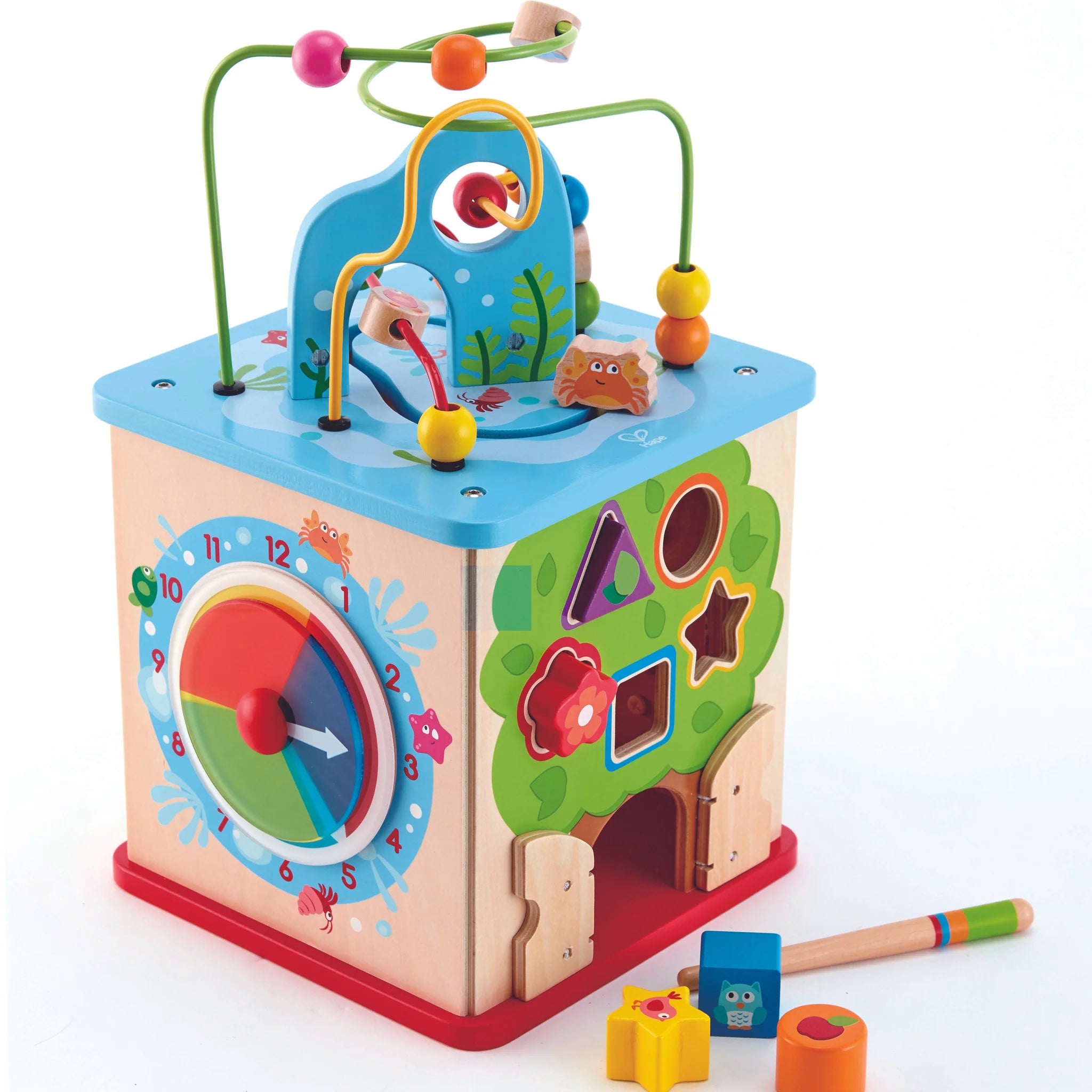 Wooden rocking horses for classic playtime​ Hape Nature Exploration Play Cube