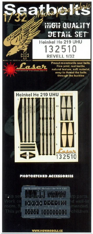 Indian - palace model toys for South - Asian - history learning​ HGW 1/32 Seatbelts for Heinkel He219 UHU for Revell 132510