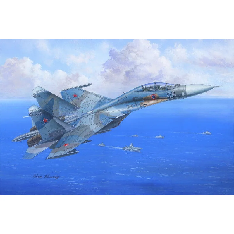 Office building model toys for business - themed play​ Hobby Boss 1/35 Su-27UB Flanker C 81713