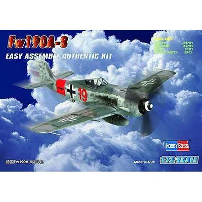 DIY airplane model toys for aviation enthusiasts to assemble​ Hobby Boss 1/72 scale Fw190A-8 German Fighter
