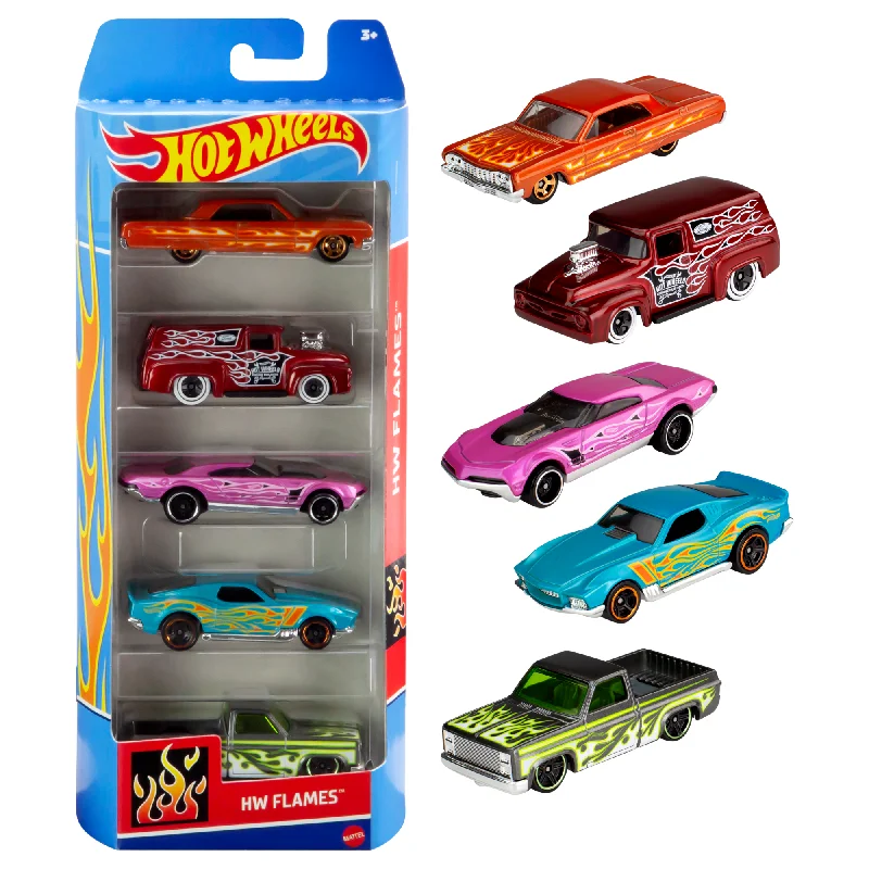 Railroad signals for safe train movement​ Hot Wheels 5-Car Pack Assortment