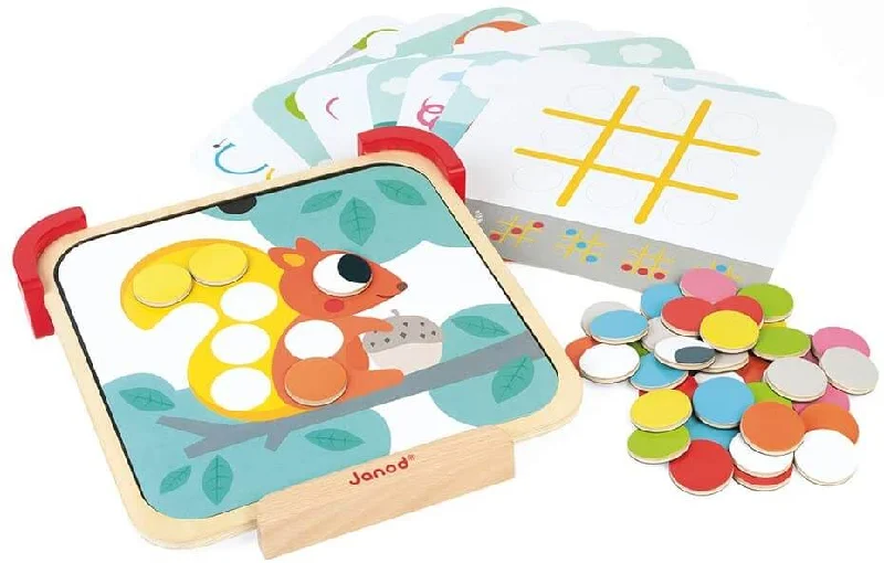 Wooden play libraries for reading pretend​ I AM LEARNING COLOURS - MAGNETIC CHIPS (WOOD)