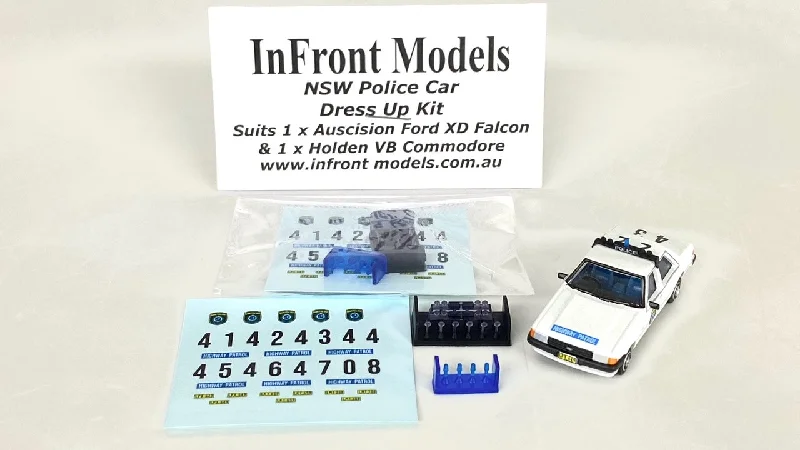 Shopping mall model toys for retail - experience simulation​ IF5617-1 - NSW Police Car Dress Up Kit (HO Scale)