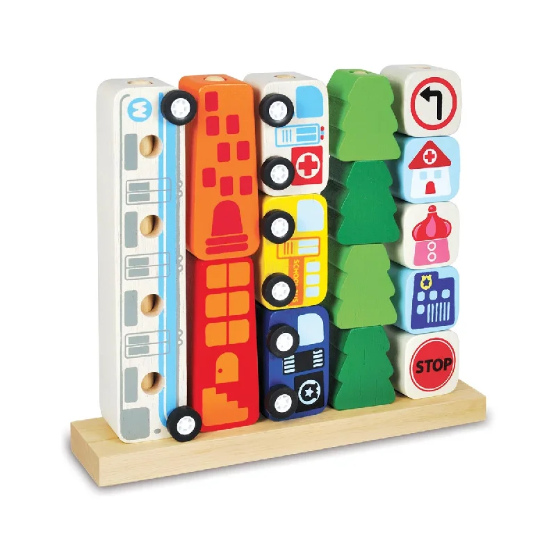 Wooden learning towers for safe exploration​ I'm Toy Sort and Count City