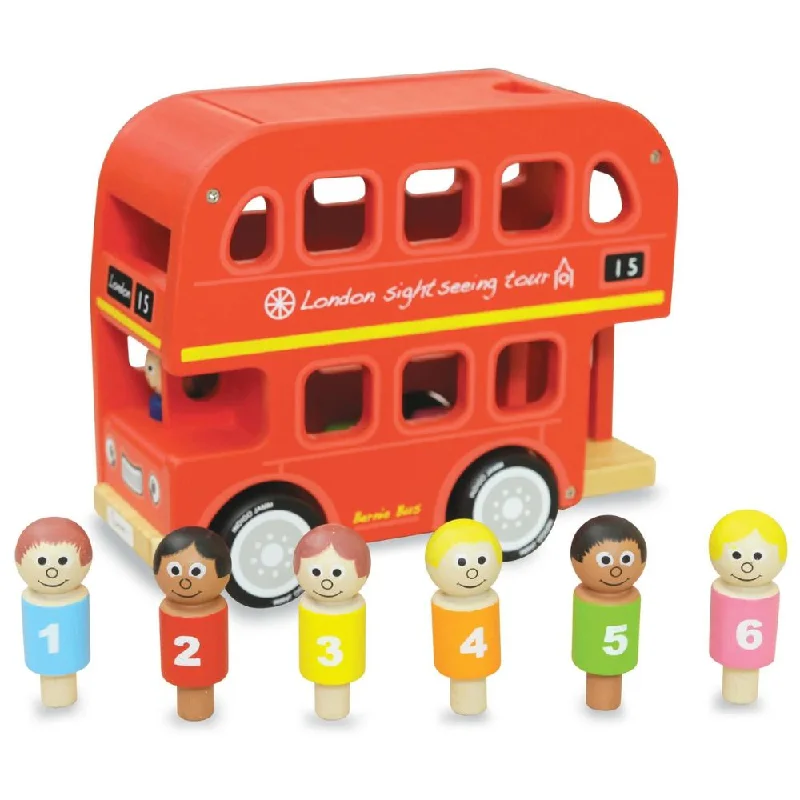 Wooden teething toys for teething babies​ Indigo Jamm Bernie Number Bus