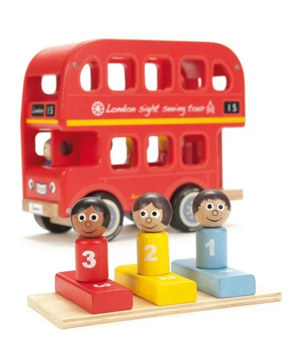 Wooden play scooters for outdoor mobility play​ Indigo Jamm - Bernie's Number Bus