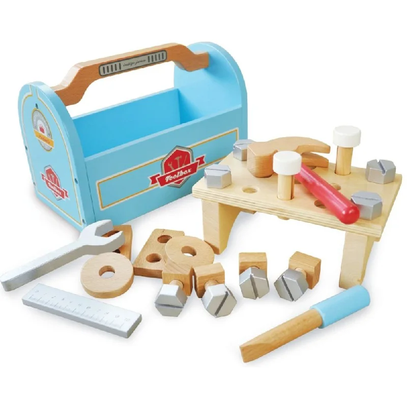 Wooden teething toys for teething babies​ Indigo Jamm Little Carpenters Toolbox