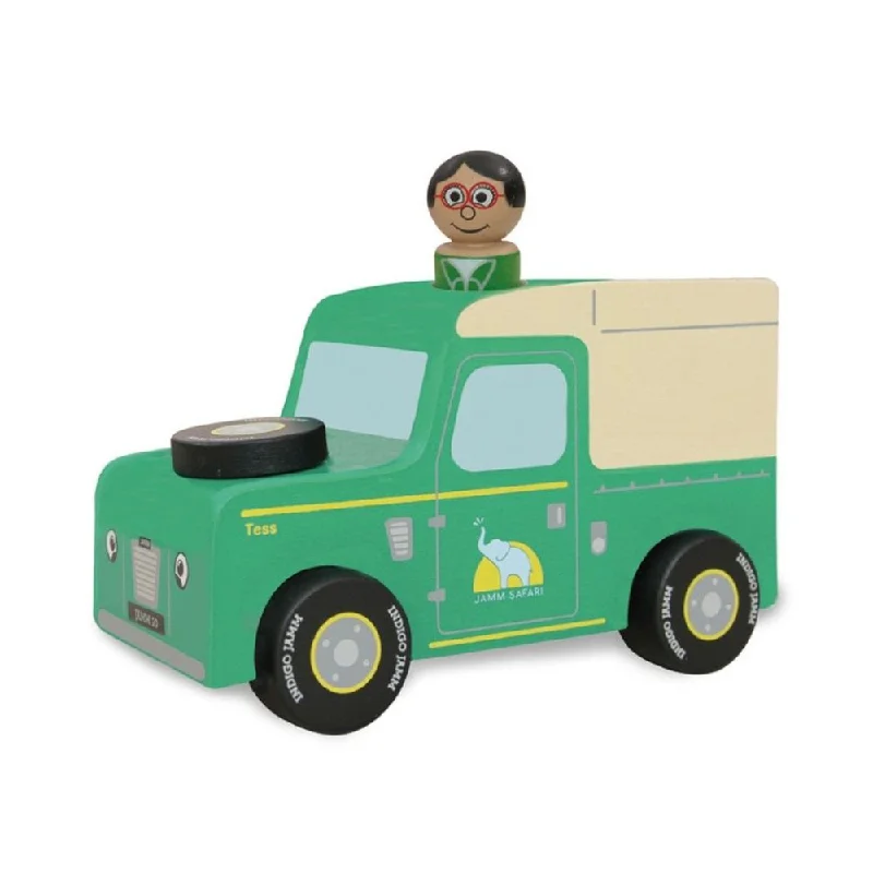 Wooden toy trucks for transportation play​ Indigo Jamm Mini Safari Tess