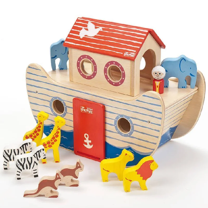 Wooden play zoos for animal - related play​ Indigo Jamm - Noah's Wooden Ark