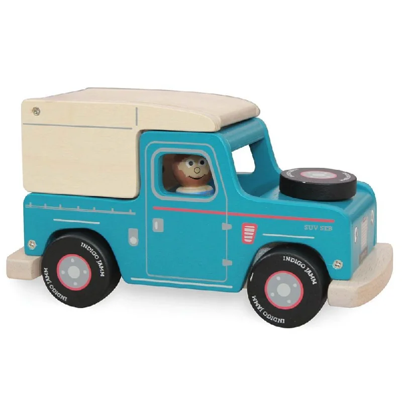 Wooden play airports for transportation role - play​ Indigo Jamm Seb SUV Farm 4x4