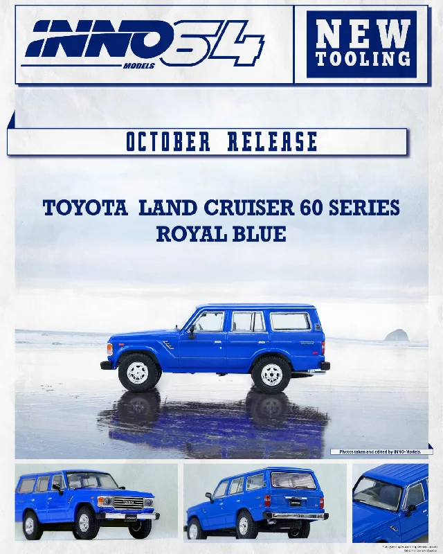 Horse - drawn carriage model toys for historical reenactment​ INNO Models 1:64 Toyota Landcruiser FJ60 in Royal Blue