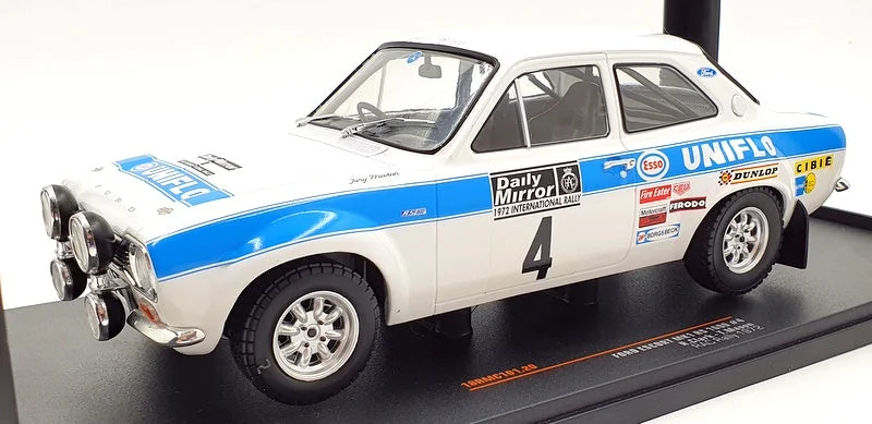 ATVs (All - Terrain Vehicles) for off - road recreation​ Ixo 1/18 Scale Diecast 18RMC101 - Ford Escort MK1 RS 1600 #4 RAC 1972 R.Clark