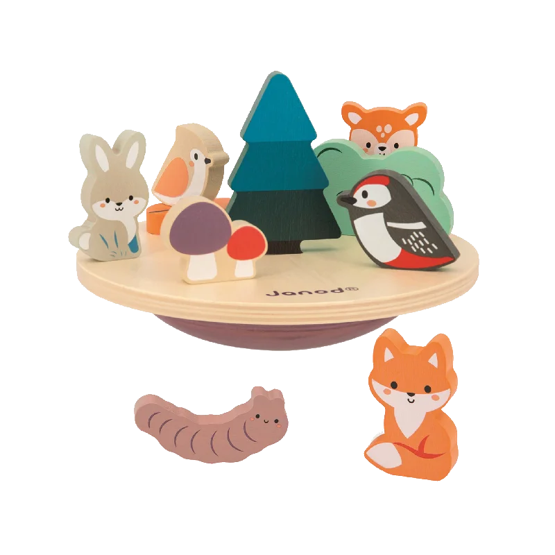 Wooden number toys for math concepts​ JANOD Ecosystem Balancing Game