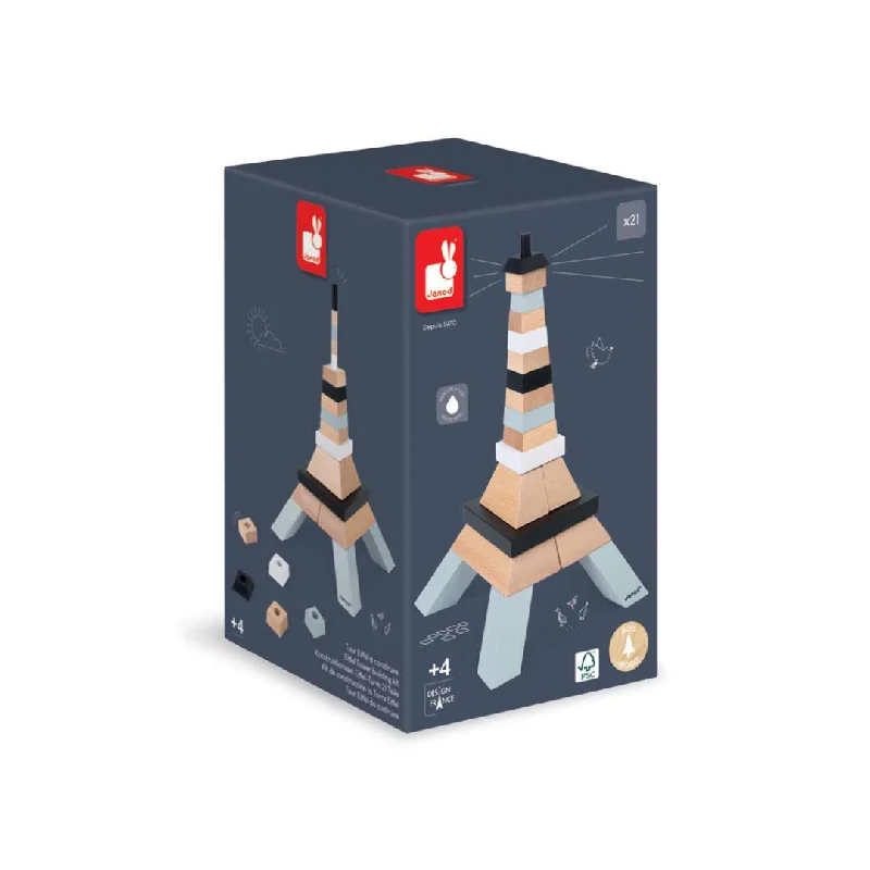 Wooden kaleidoscopes for visual exploration​ Janod Eiffel Tower Building Blocks