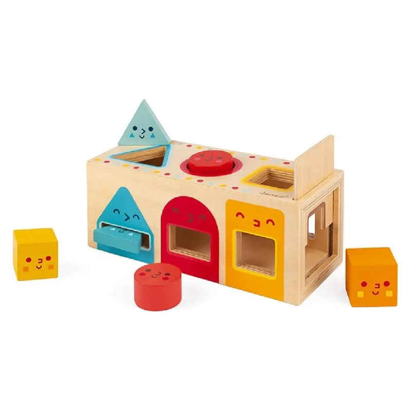 Wooden play scooters for outdoor mobility play​ Janod Geometric Shapes Box