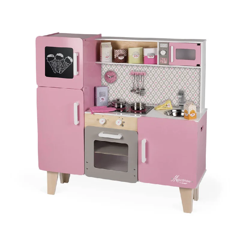 Wooden ride - on toys for outdoor fun​ Janod - Macaron Wooden Maxi Kitchen for Children
