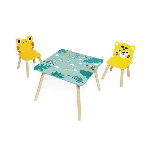 Sustainable wooden toys made from recycled wood​ Janod Tropik Tropical Wooden Furniture Set