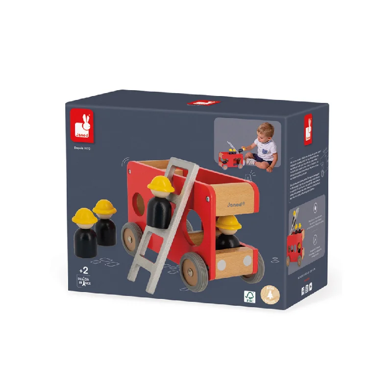 Wooden xylophones for making music​ Janod Wooden Fire Engine