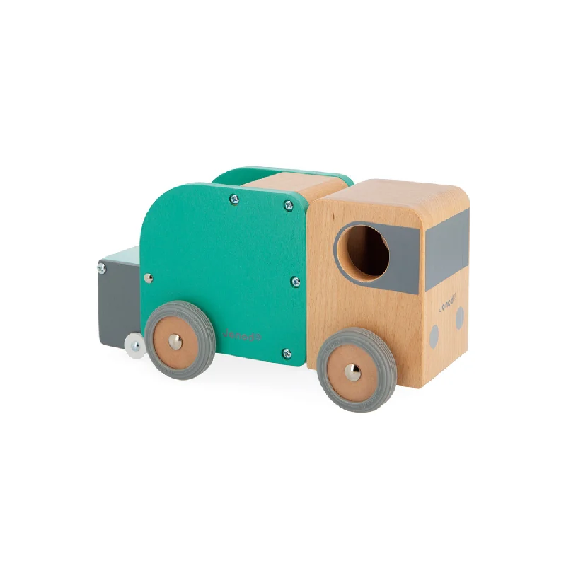 Wooden crib toys for baby entertainment​ Janod Wooden Recycling Truck