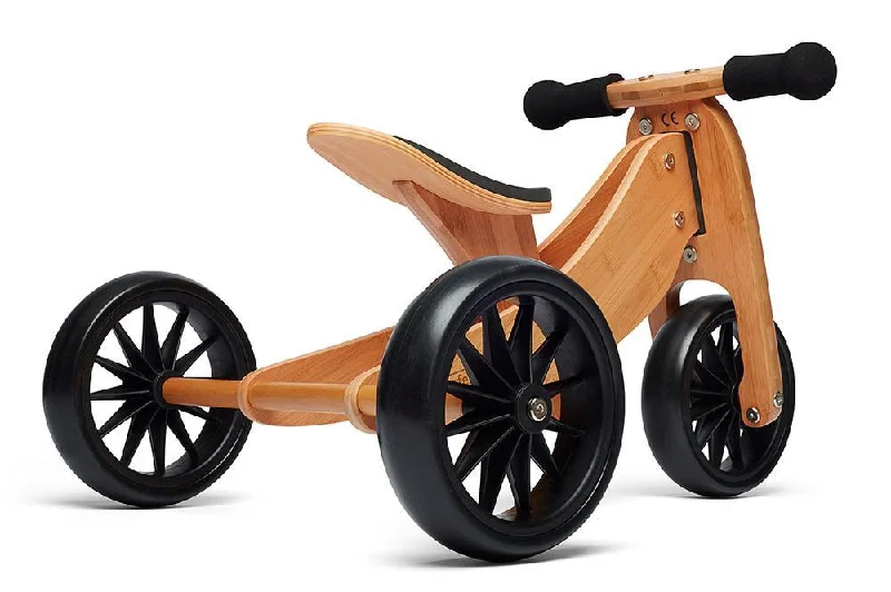 Wooden play snowmobiles for winter - themed play Kinderfeets - 2-in-1 Tiny Tot Balance Bike - Bamboo