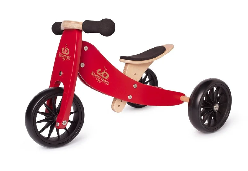 Wooden play construction sites for building play​ Kinderfeets - Tiny Tot Trike - Cherry Red