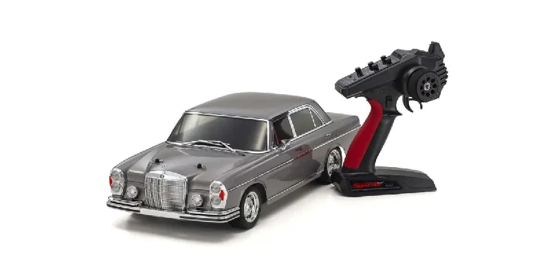 RC trucks for heavy - duty remote - controlled fun​ Kyosho 1/10 EP 4WD Fazer Mk2 1971 Mercedes-Benz 300 SEL 6.3 Beige Gray [34436T1]