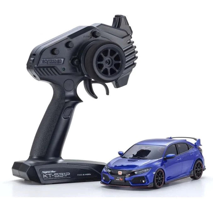 Semi - trucks for long - haul interstate deliveries​ Kyosho 32613BL MINI-Z AWD MA-020 Readyset Honda Civic Type R Blue