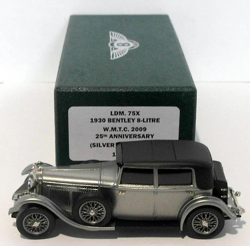 Rideshare cars providing on - demand transportation​ Lansdowne Models 1/43 Scale LDM75X - 1930 Bentley 8-Litre - Silver Grey/Black