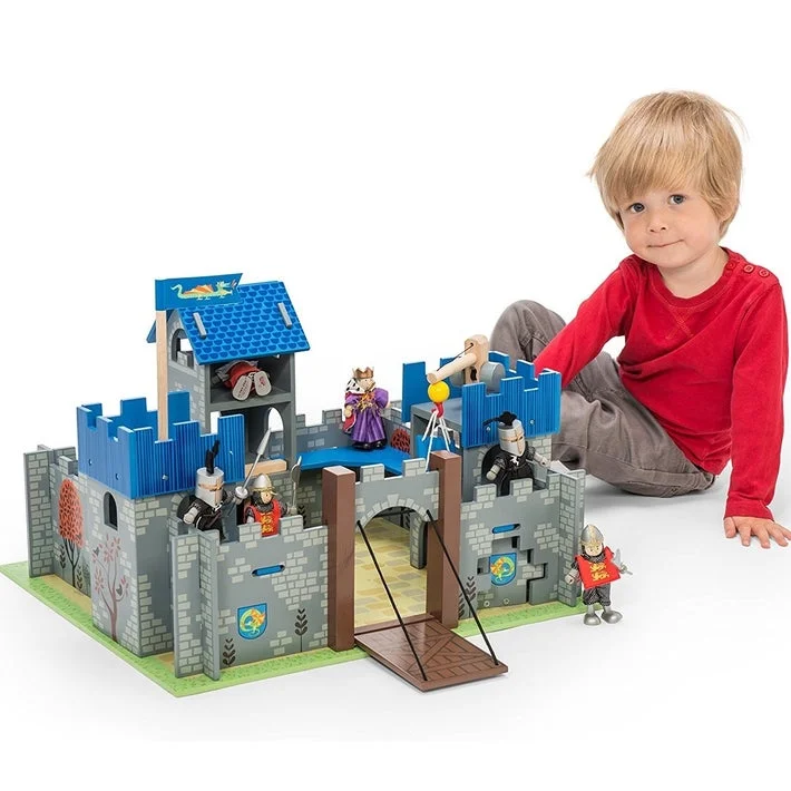 Wooden puzzles for improving problem - solving skills​ Le Toy Van Excalibur Blue Wooden Toy Castle