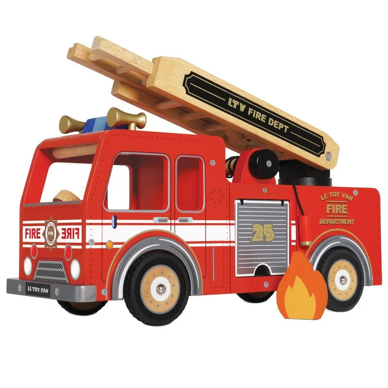 Wooden bath toys for water - filled fun​ Le Toy Van - Fire Engine Set