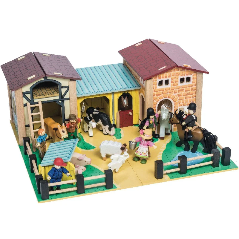 Wooden stacking toys for fine motor skills​ Le Toy Van -The Wooden Farmyard